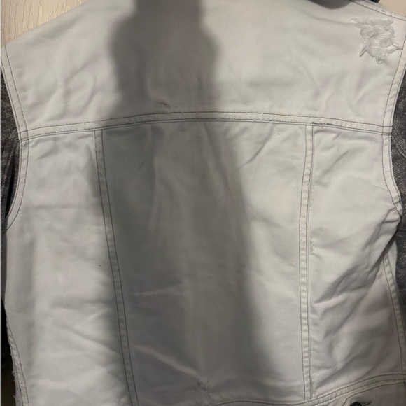 Free people - distressed White and Gray Jean Jacket - Picture 4 of 7